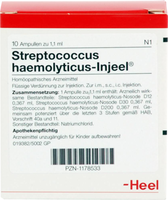 Biologische Heilmittel Heel GmbH STREPTOCOCCUS HAEMOLYTICUS Injeel Ampullen 10 St 01178533