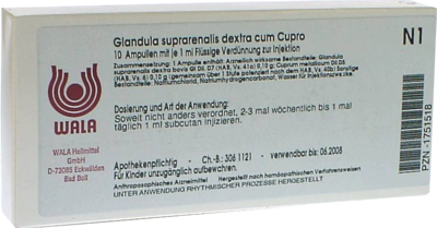 Glandula suprarenalis dextra cum Cupro