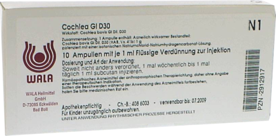 WALA Heilmittel GmbH COCHLEA GL D 30 Ampullen 10X1 ml 02912917