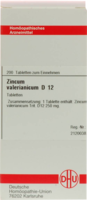 ZINCUM VALERIANICUM D 12 Tabletten