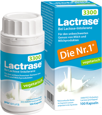 Pro Natura Gesellschaft für gesunde Ernährung mbH LACTRASE vegetarisch 3.300 Kapseln 20 g 03257863