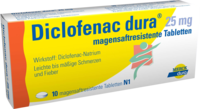 DICLOFENAC dura 25 mg magensaftres.Tabletten