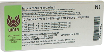 WALA Heilmittel GmbH ISCUCIN populi Potenzreihe II Ampullen 10X1 ml 04429450