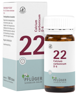 Homöopathisches Laboratorium Alexander Pflüger GmbH & Co. KG BIOCHEMIE Pflüger 22 Calcium carbonicum D 6 Tabl. 100 St 06322816