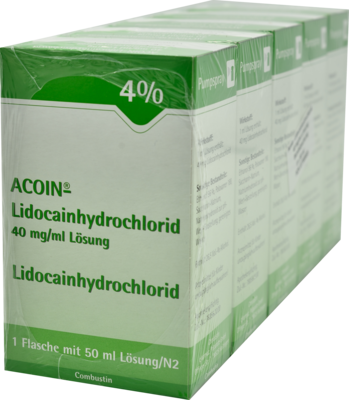 COMBUSTIN Pharmazeutische Präparate GmbH ACOIN-Lidocainhydrochlorid 40 mg/ml Lösung 5X50 ml 07788669