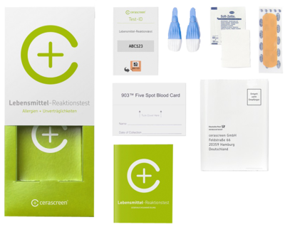 Cerascreen GmbH LEBENSMITTEL REAKTIONSTEST 1 St 11709606