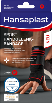 Hansaplast PERFORMANCE HANDEGELENK-BANDAGE Größe M 1 Stück Bandage
