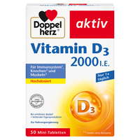 DOPPELHERZ Vitamin D3 2000 I.E. Tabletten