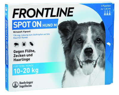 Boehringer Ingelheim VETMEDICA GmbH FRONTLINE Spot on H 20 Lösung f.Hunde 3 St 00662882