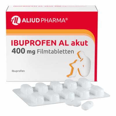 ALIUD Pharma GmbH Ibuprofen AL akut 400 mg Filmtabletten bei akuten Schmerzen 10 St 05020869