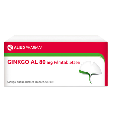 ALIUD Pharma GmbH Ginkgo AL 80 mg Filmtabletten bei altersbedingten Gedächtniseinbußen mit leichter Demenz 120 St 06565134