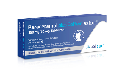 axicorp Pharma GmbH PARACETAMOL plus Coffein axicur 350 mg/50 mg Tabl. 20 St 17203486