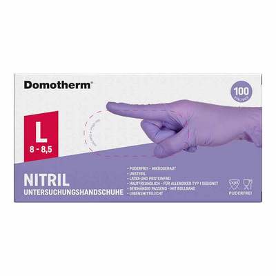 DOMOTHERM Unt.Handschuhe Nitril unste.pf L lila