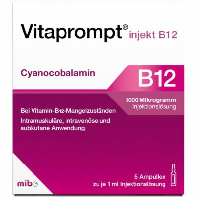 MIBE GmbH Arzneimittel VITAPROMPT injekt B12 1000 µg Injektionslösung 5X1 ml 19690467