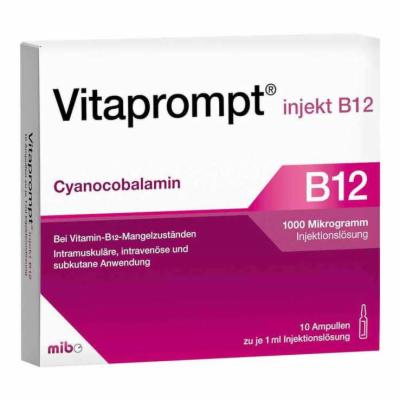 MIBE GmbH Arzneimittel VITAPROMPT injekt B12 1000 µg Injektionslösung 10X1 ml 19690473