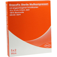 DRACOFIX PEEL Kompressen 10x10 cm steril 8fach