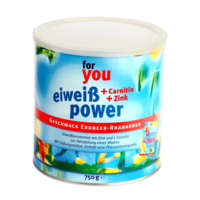 FOR YOU eiweiß power Erdbeere Pulver