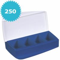 PILLENDOSE MIT VIERFACH-TEILUNG BLAU