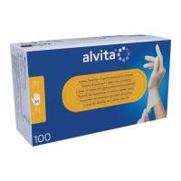 ALVITA Latex Unt.Handschuhe unsteril puderfrei M