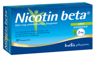 NICOTIN beta Mint 2 mg wirkstoffhalt.Kaugummi